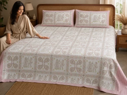 King Size Bedsheet (90 × 108 Inches) 17